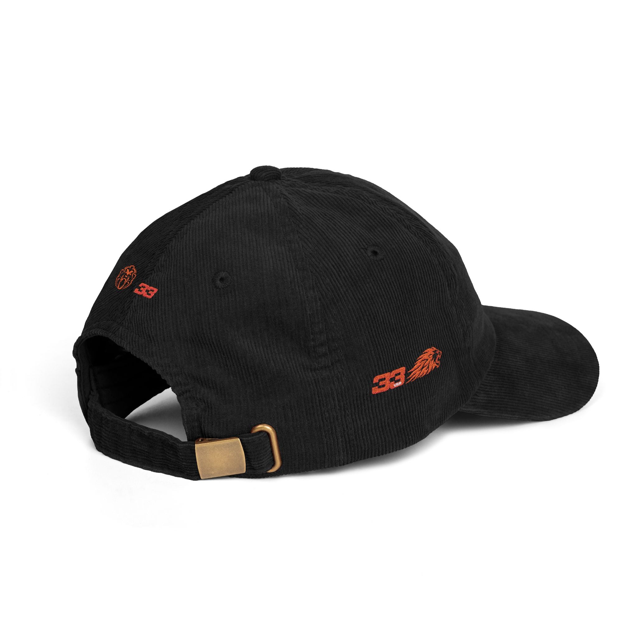 'Unleash the Lion #33' Embroidered Patch Corduroy Vintage Cap
