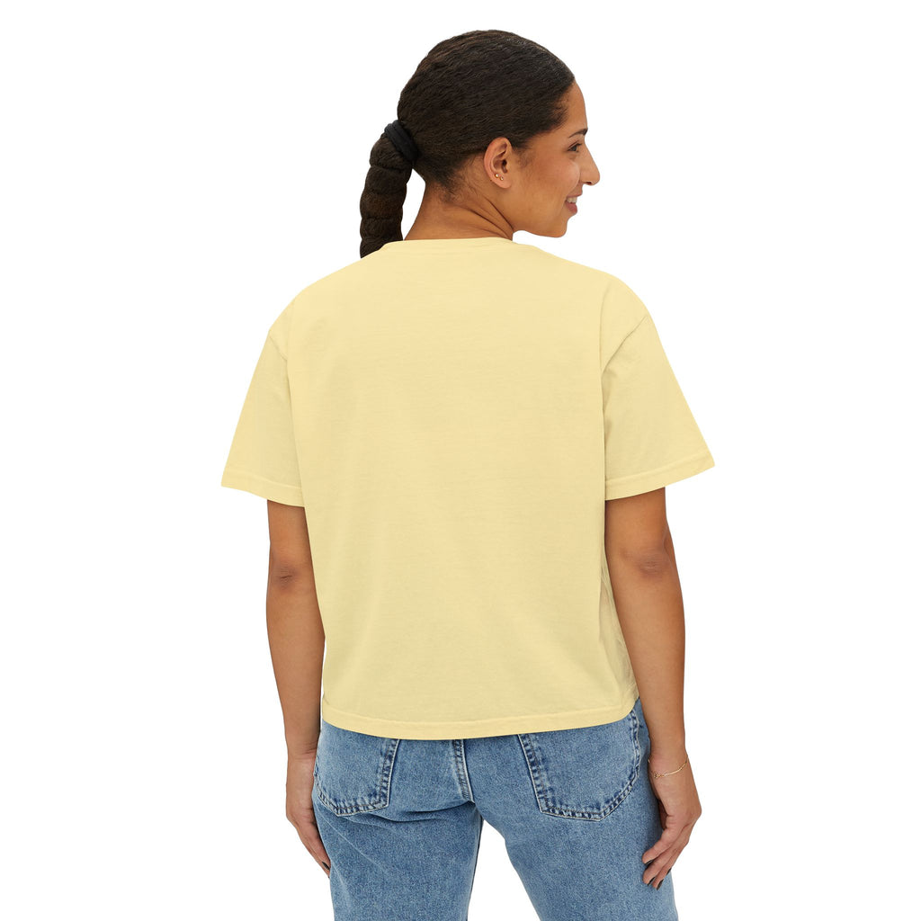 CUNTY....MOI?' Pink Retro Graphic Crop T-Shirt