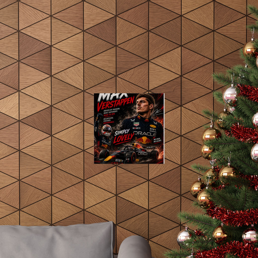 Max Verstappen Matte Poster — Vertical Racing Print