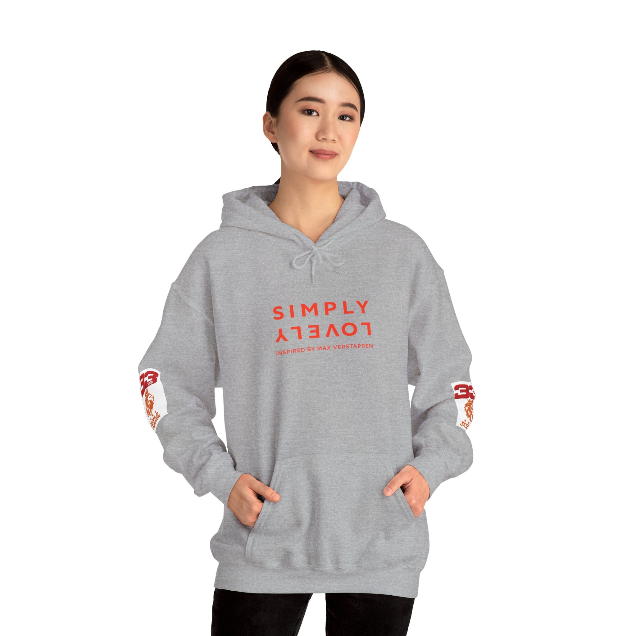 Hoodie - "SIMPLY LOVELY" Graphic Hoodie with Red Tiger Logo