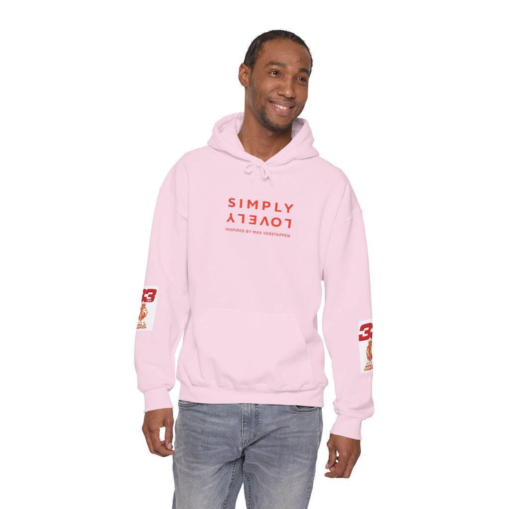 Hoodie - "SIMPLY LOVELY" Graphic Hoodie with Red Tiger Logo