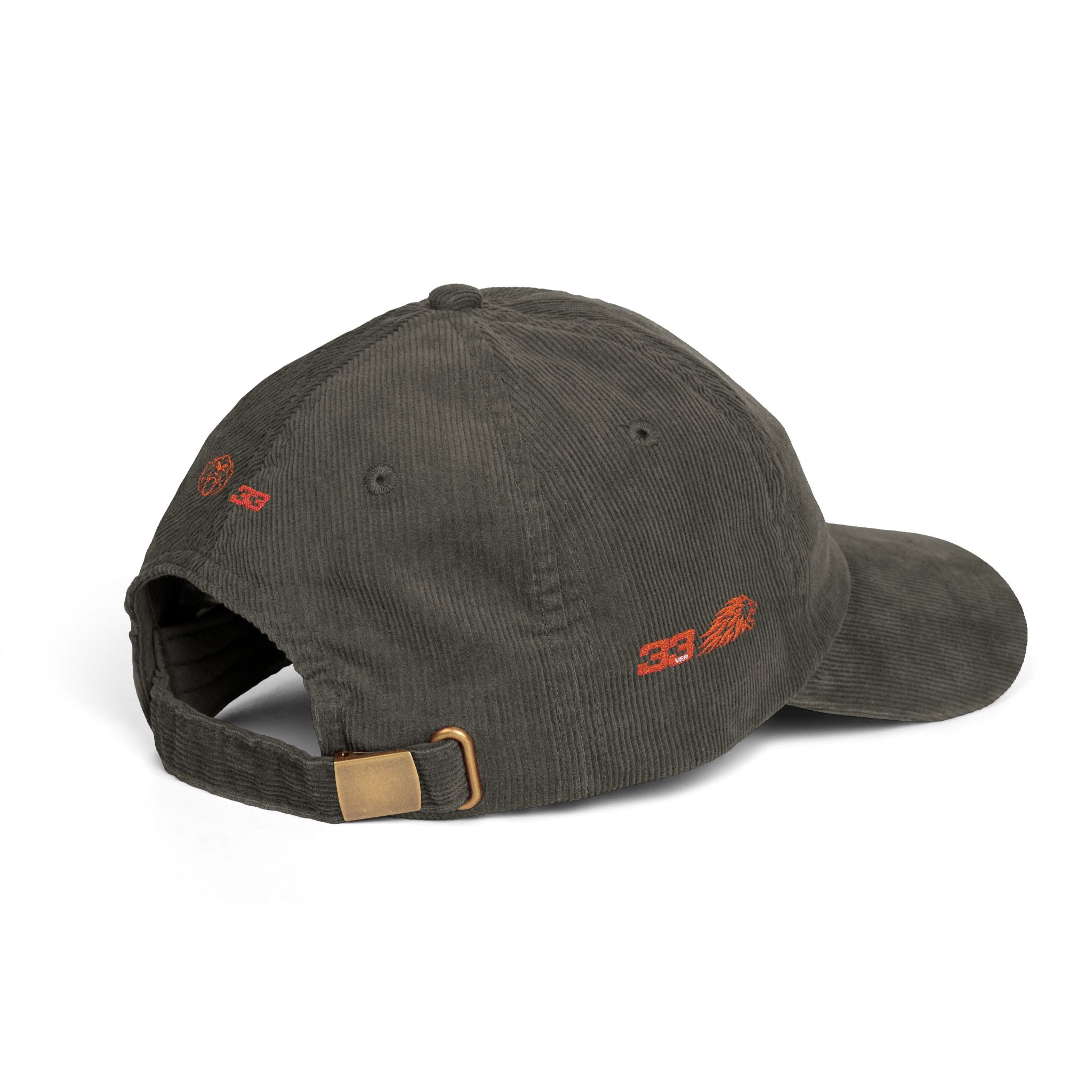 'Unleash the Lion #33' Embroidered Patch Corduroy Vintage Cap