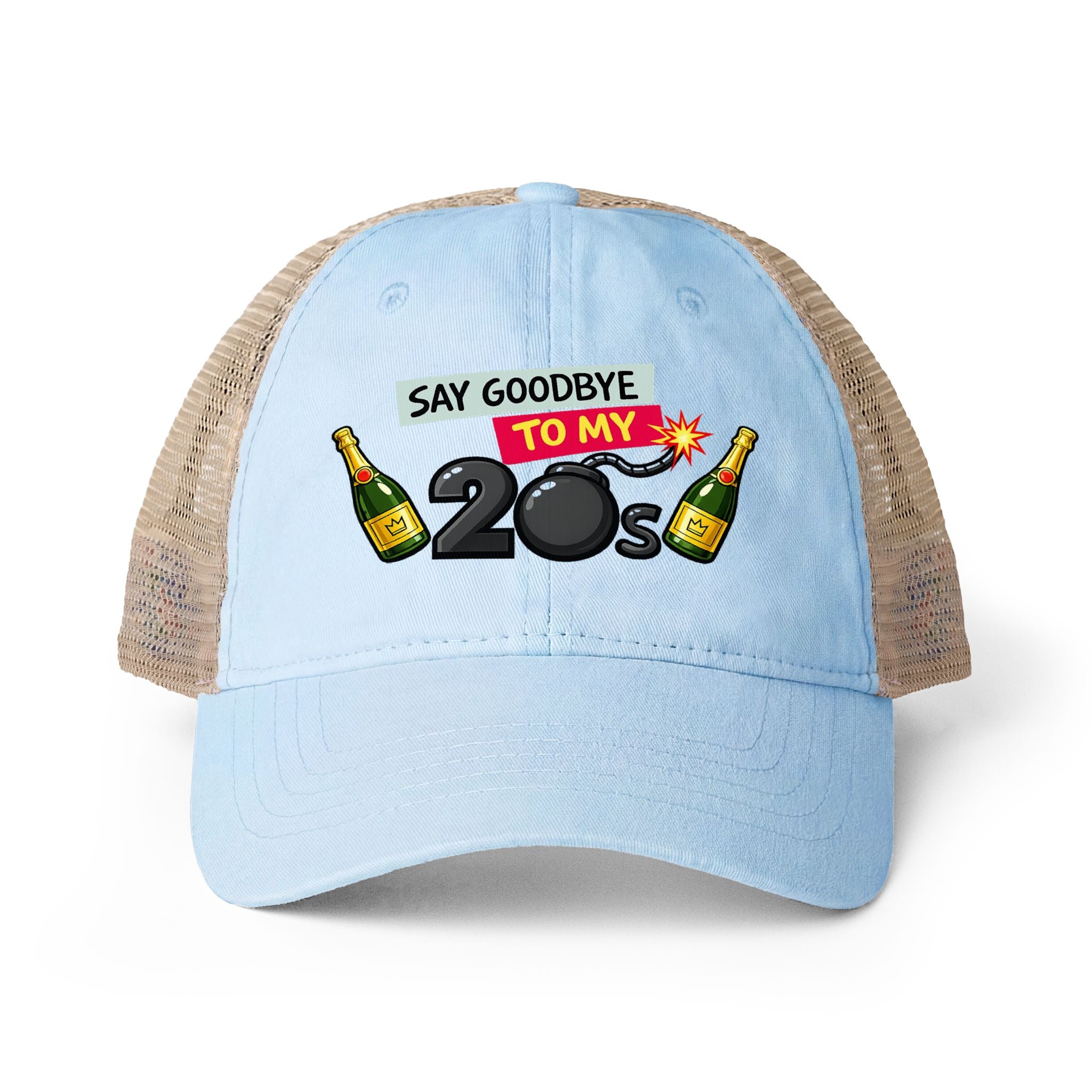 Good-Bye To My 20's Women's Washed Mesh-Back Cap
