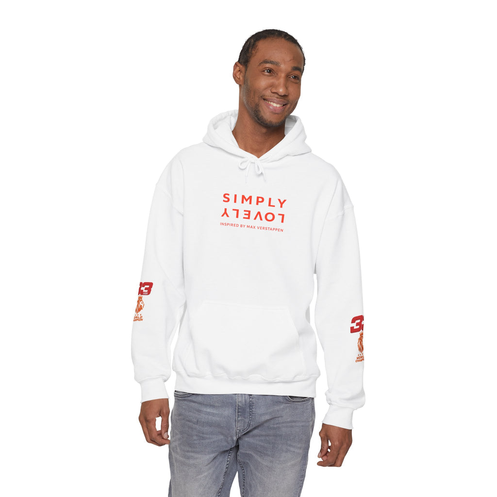 Hoodie - "SIMPLY LOVELY" Graphic Hoodie with Red Tiger Logo