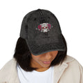 Embroidered Floral Sugar Skull Vintage Cap Personalize it