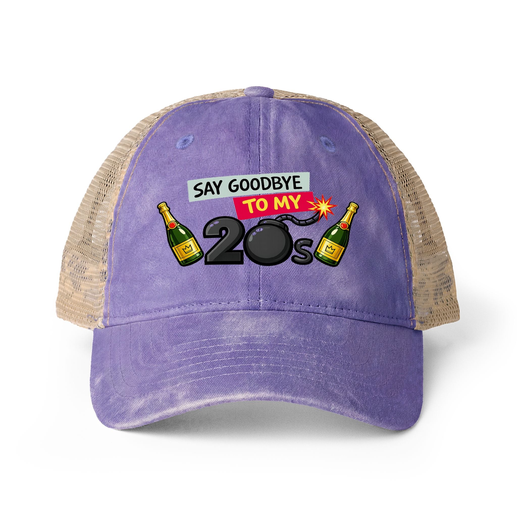 Good-Bye To My 20's Women's Washed Mesh-Back Cap