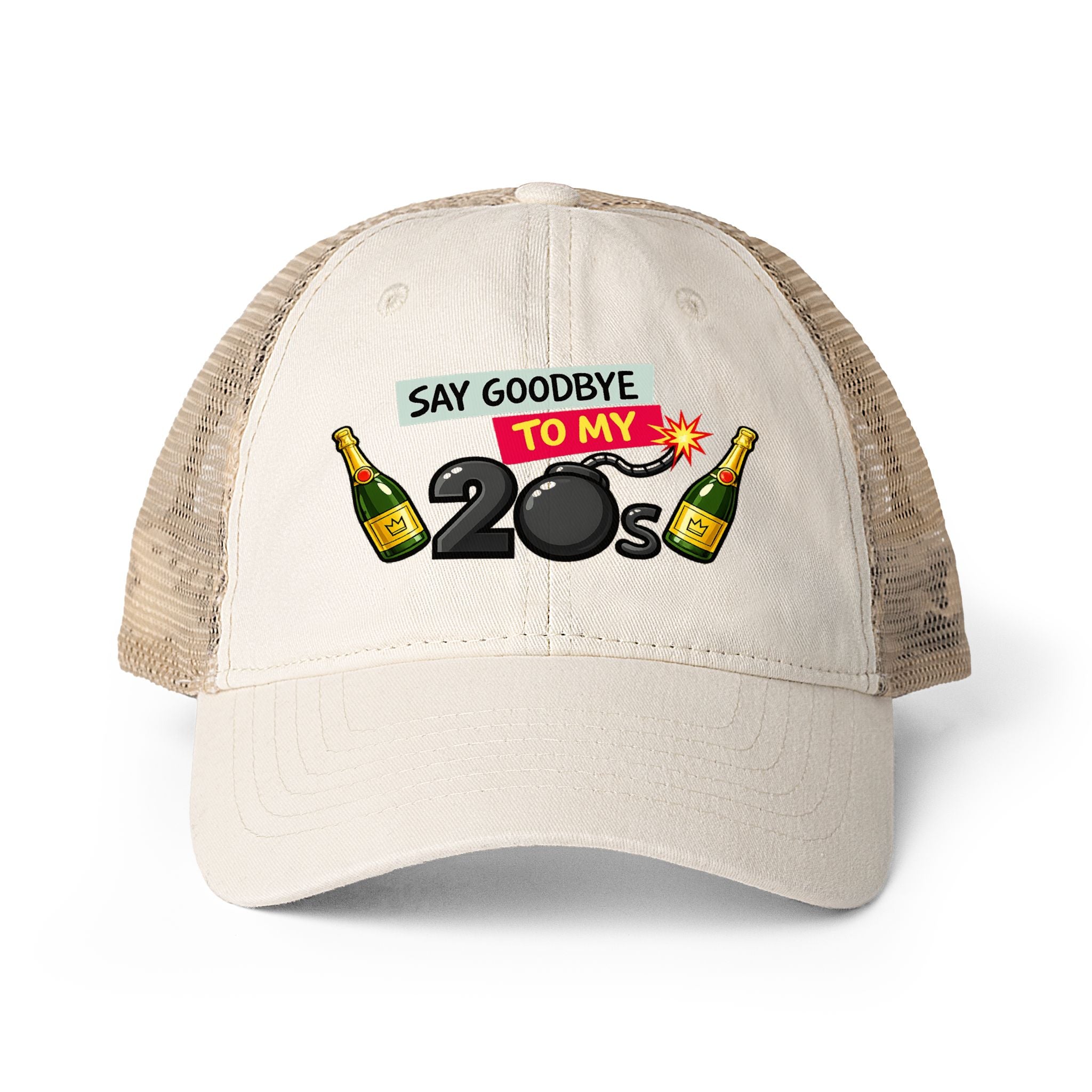 Good-Bye To My 20's Women's Washed Mesh-Back Cap