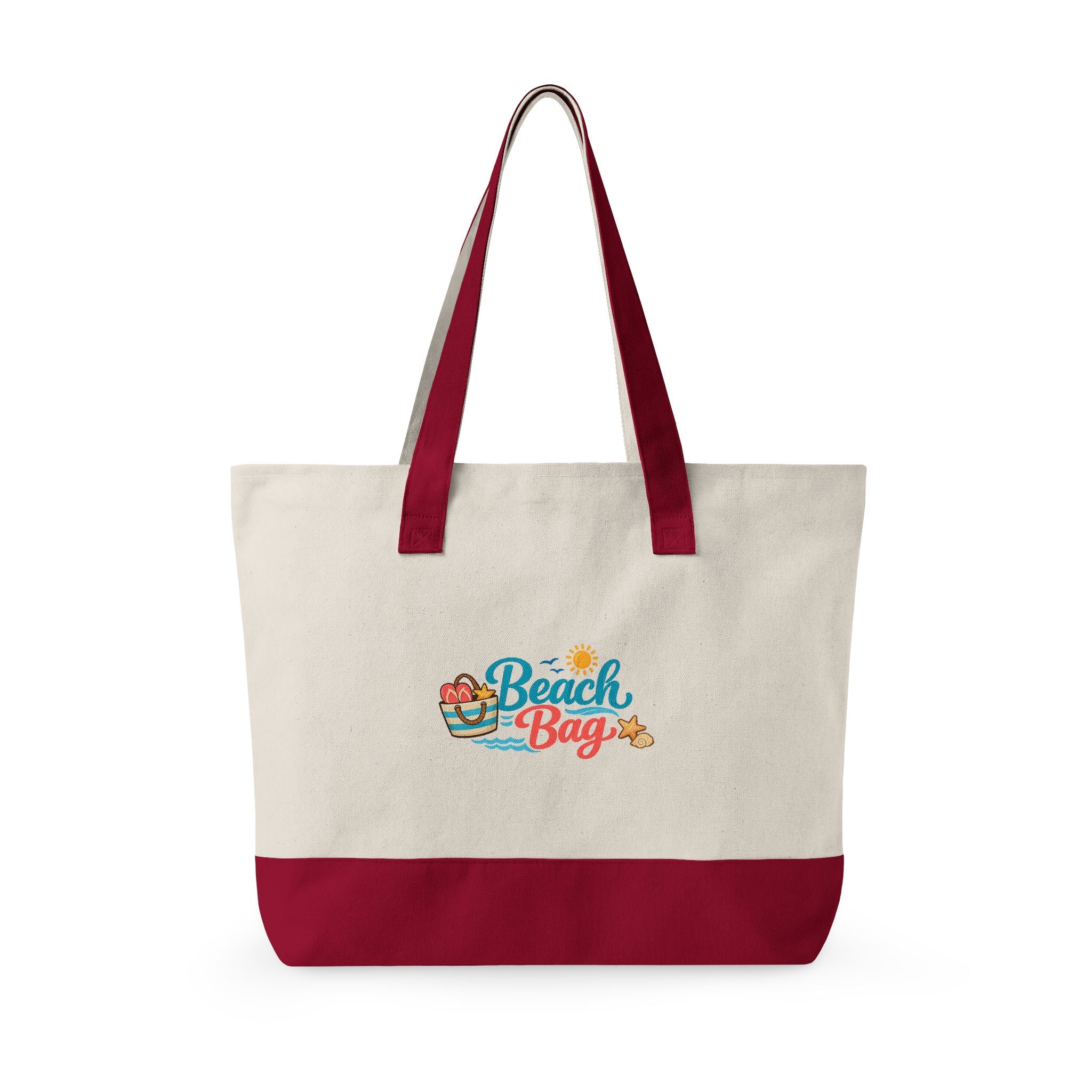 Floral Sugar Skull & 'Beach Bag' Zippered Tote