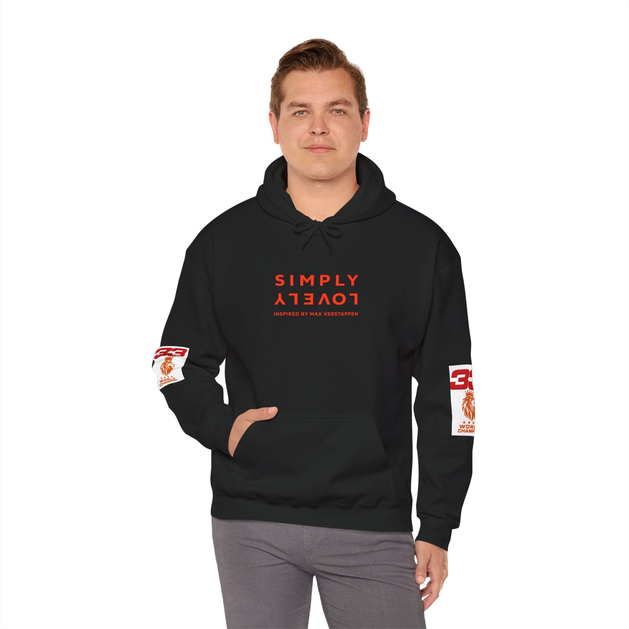 Hoodie - "SIMPLY LOVELY" Graphic Hoodie with Red Tiger Logo