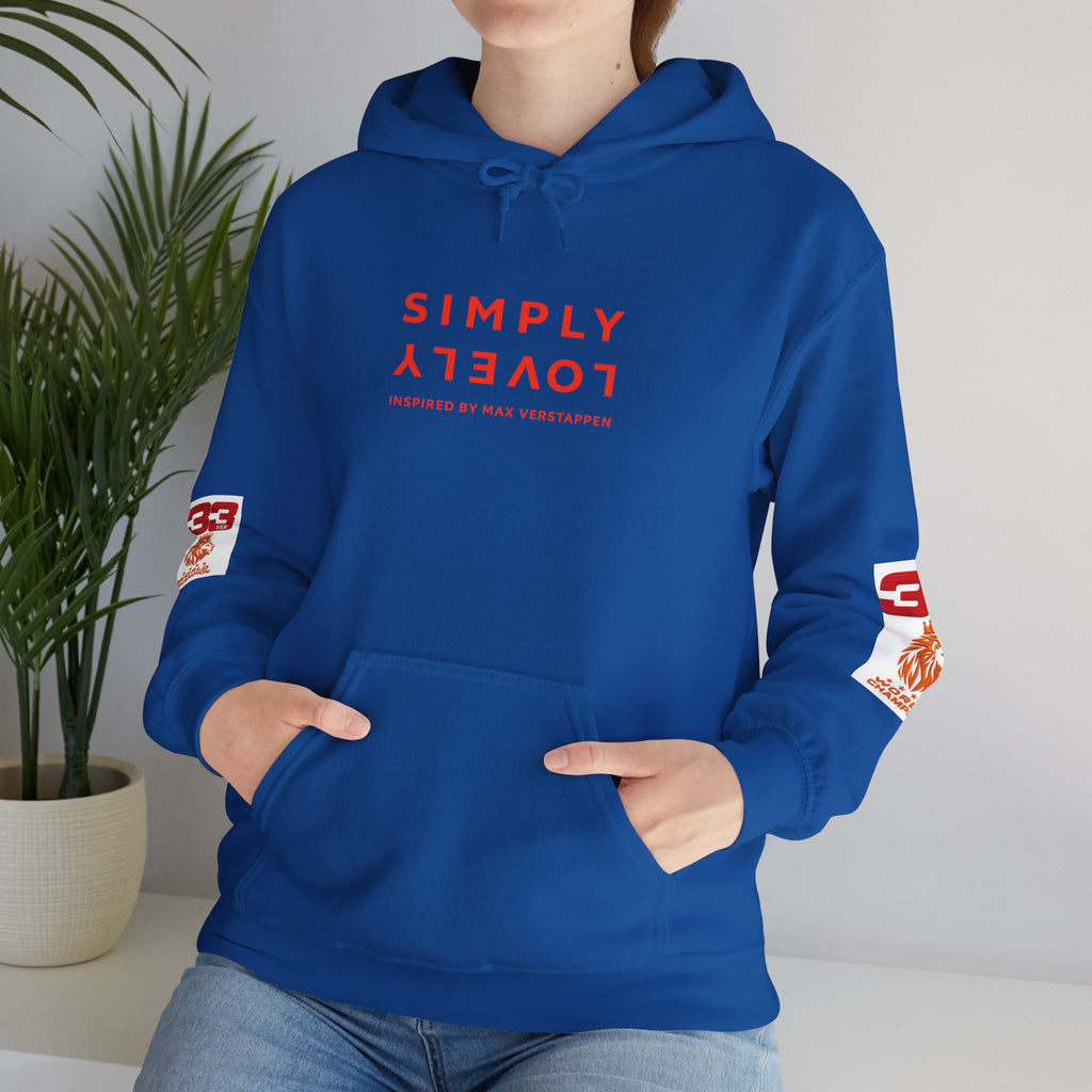 Hoodie - "SIMPLY LOVELY" Graphic Hoodie with Red Tiger Logo