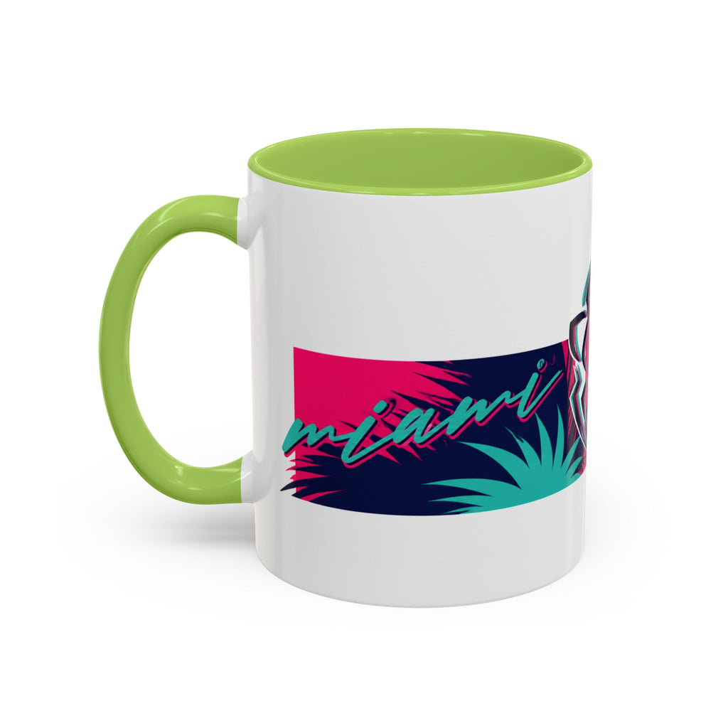 Verstappen Tropical Viper Accent Coffee Mug — Neon Palm Beach Design
