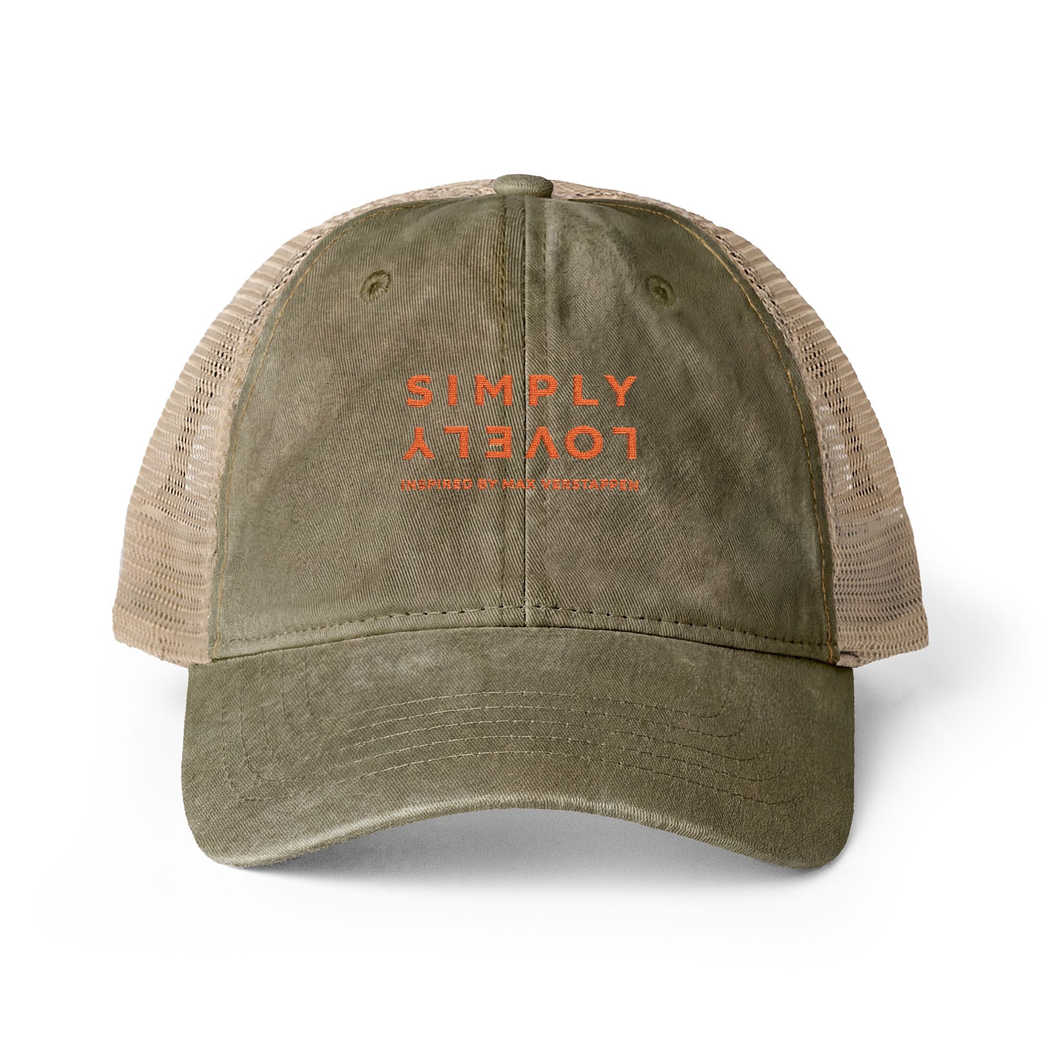 "SIMPLY LOVELY" Women's Washed Mesh-Back Cap