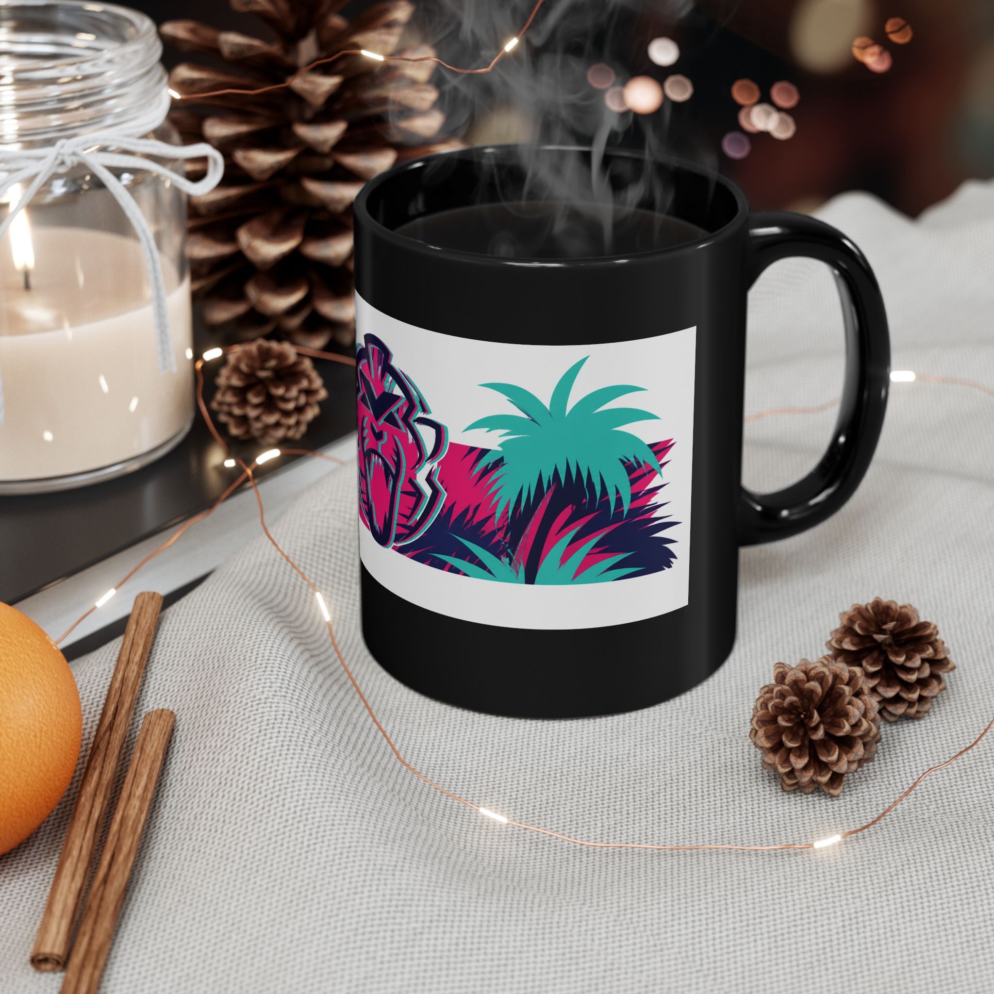 Max Verstappen Unleash The Lion Miami Palms Black Mug (11oz, 15oz)