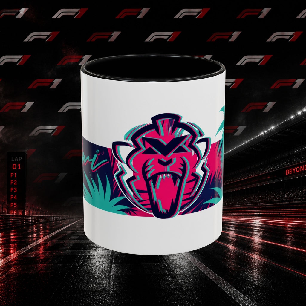 Verstappen Tropical Viper Accent Coffee Mug — Neon Palm Beach Design