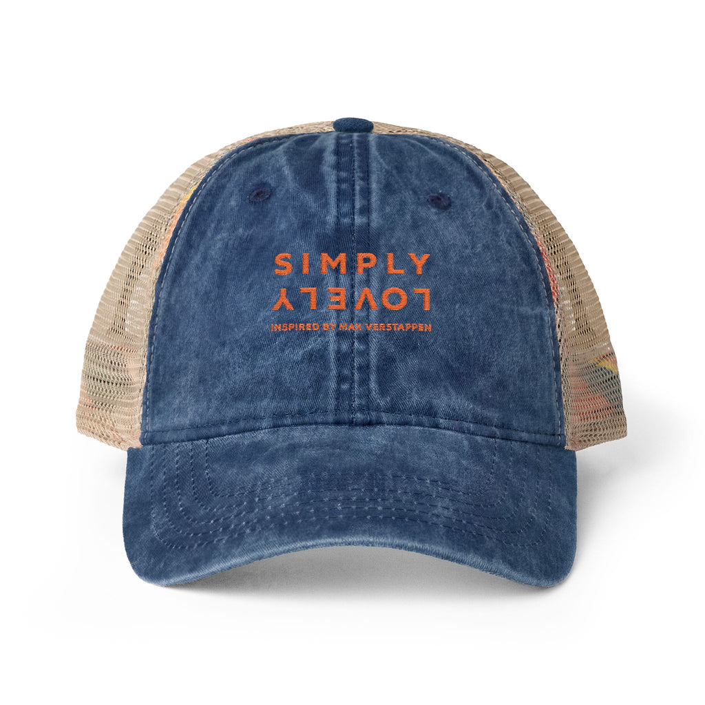 "SIMPLY LOVELY" Women's Washed Mesh-Back Cap