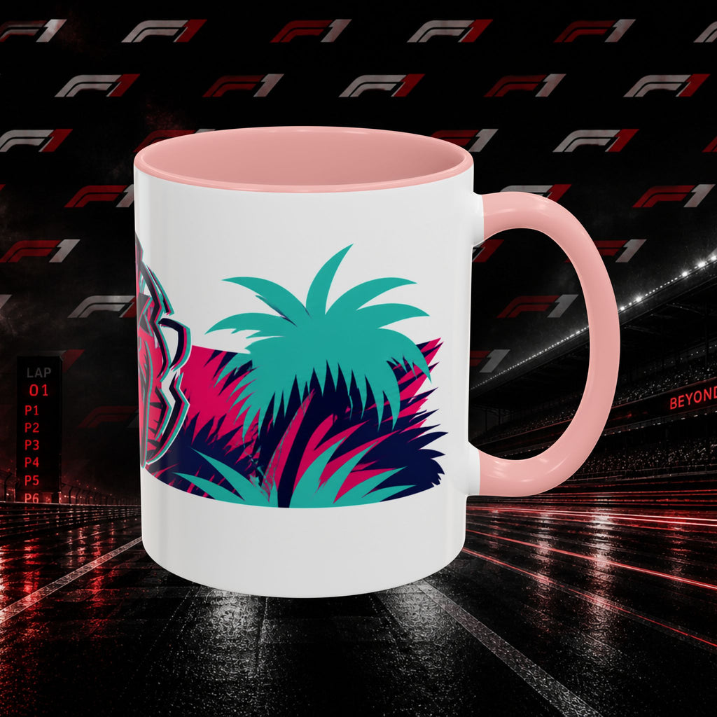 Verstappen Tropical Viper Accent Coffee Mug — Neon Palm Beach Design