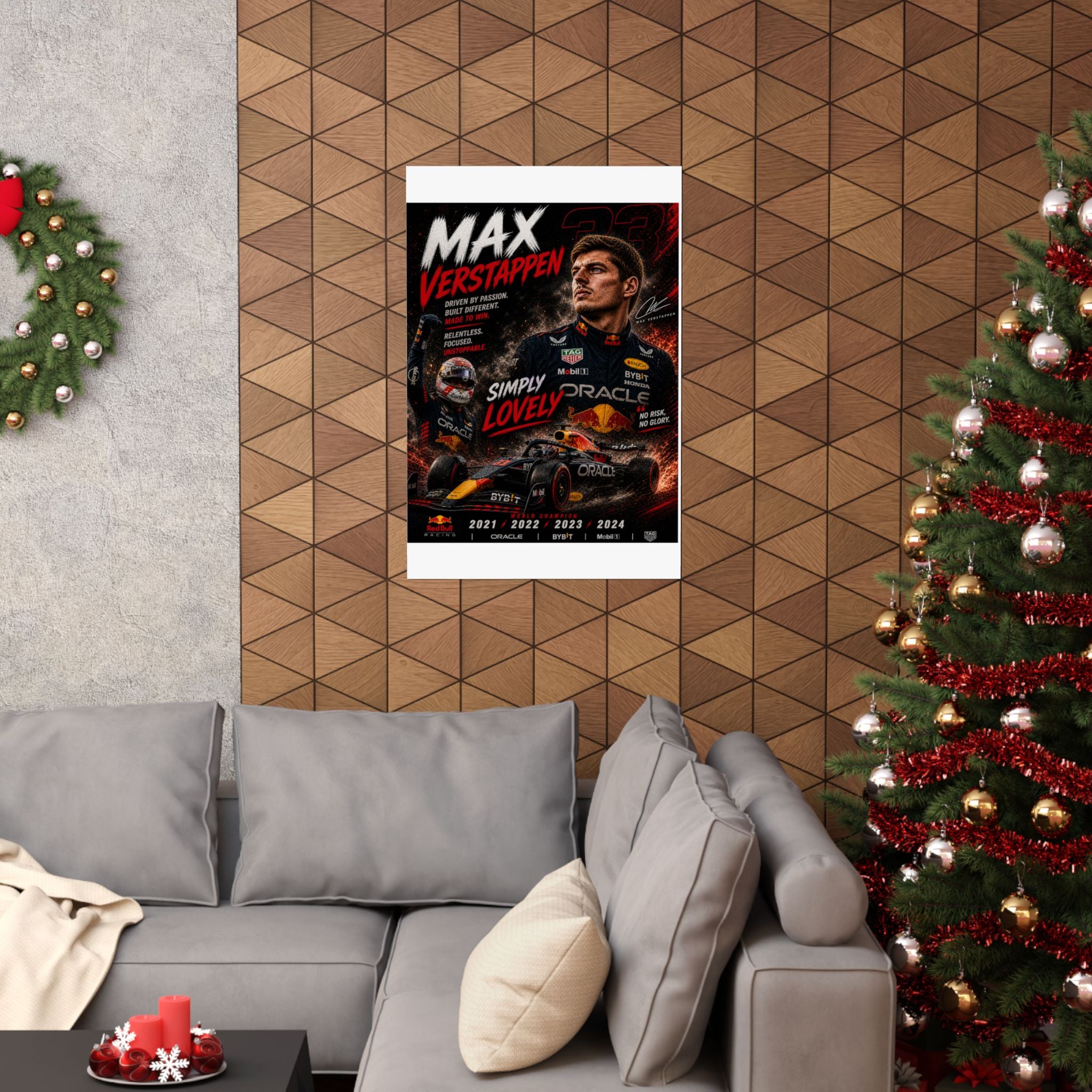 Max Verstappen Matte Poster — Vertical Racing Print
