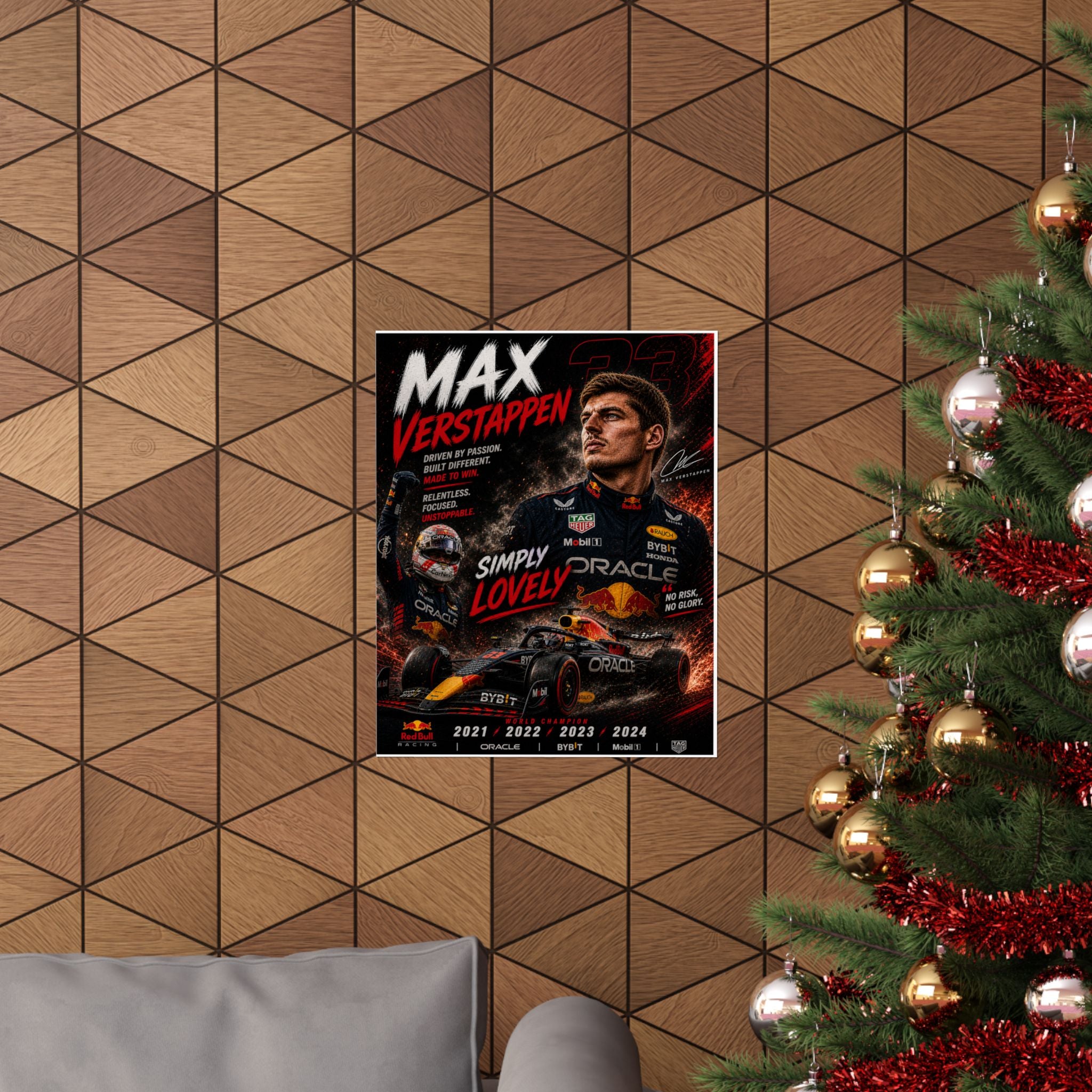 Max Verstappen Matte Poster — Vertical Racing Print