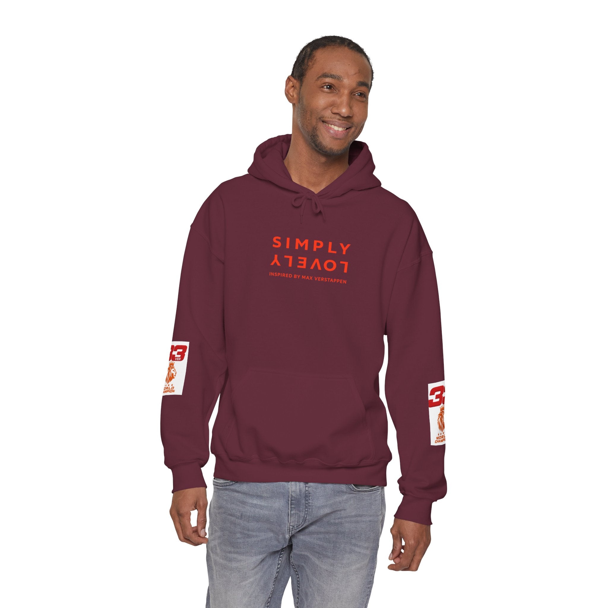 Hoodie - "SIMPLY LOVELY" Graphic Hoodie with Red Tiger Logo