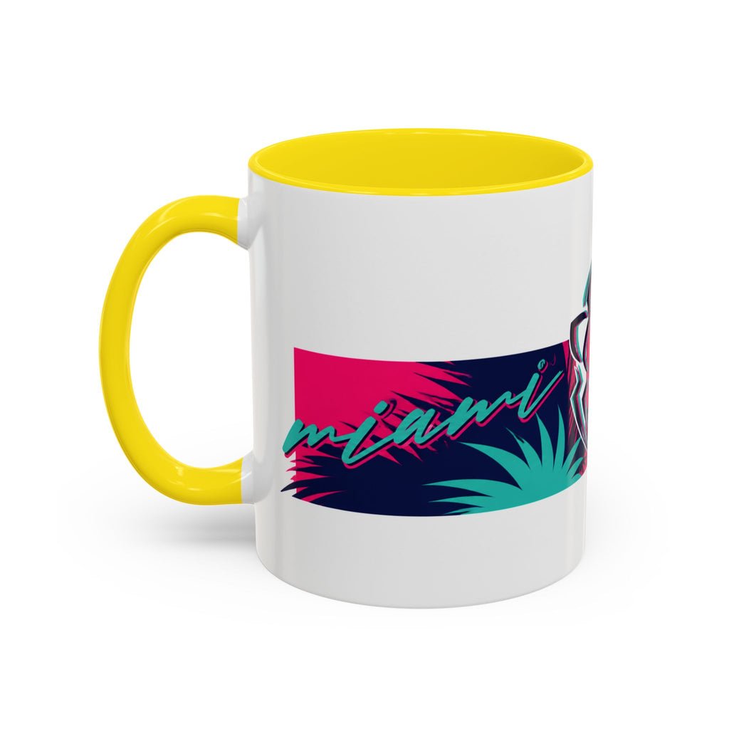 Verstappen Tropical Viper Accent Coffee Mug — Neon Palm Beach Design