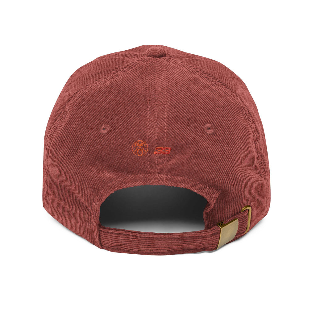 'Unleash the Lion #33' Embroidered Patch Corduroy Vintage Cap