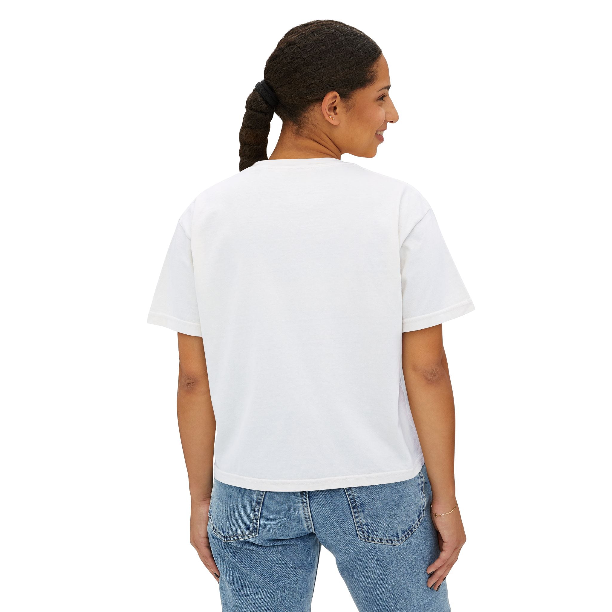 CUNTY....MOI?' Pink Retro Graphic Crop T-Shirt