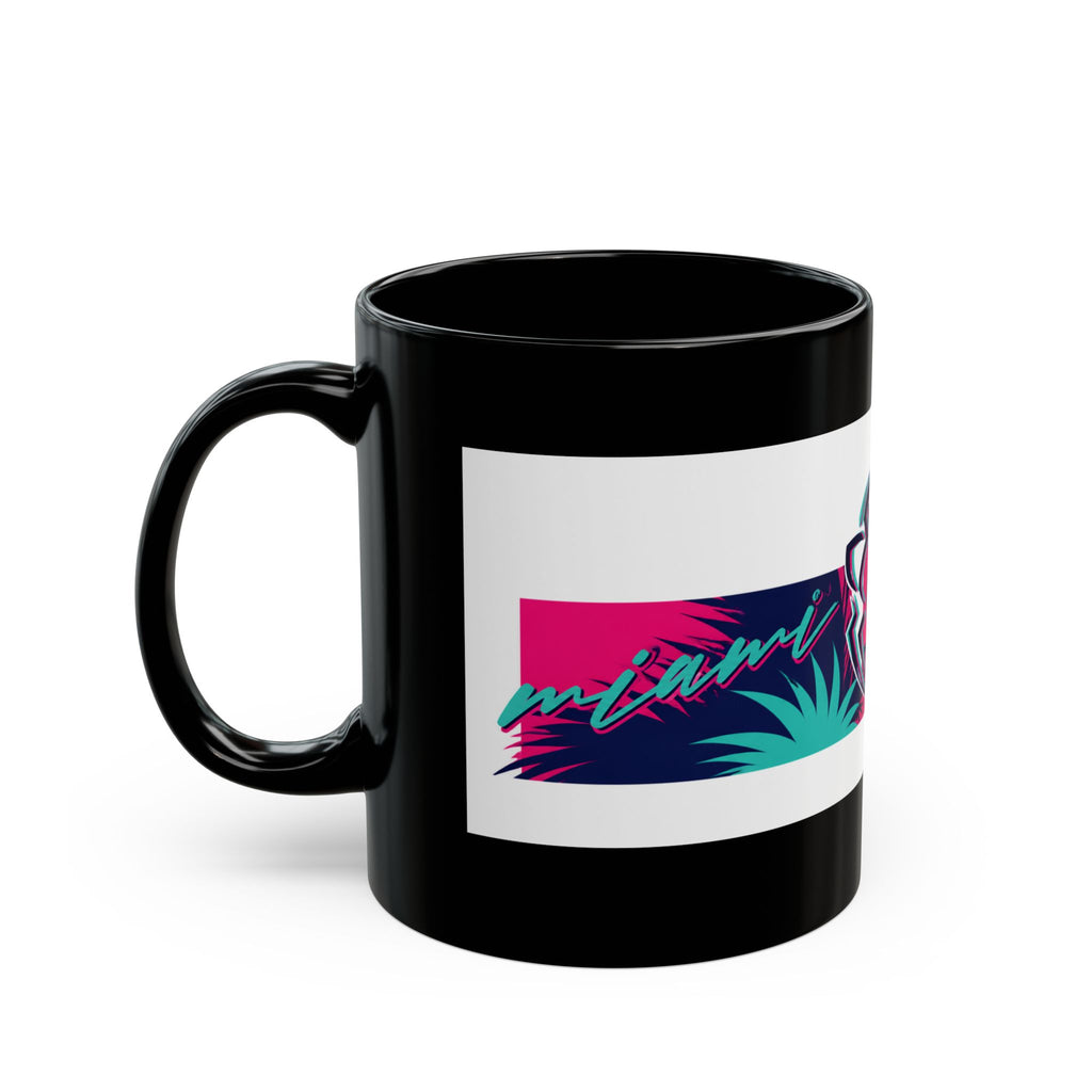 Max Verstappen Unleash The Lion Miami Palms Black Mug (11oz, 15oz)
