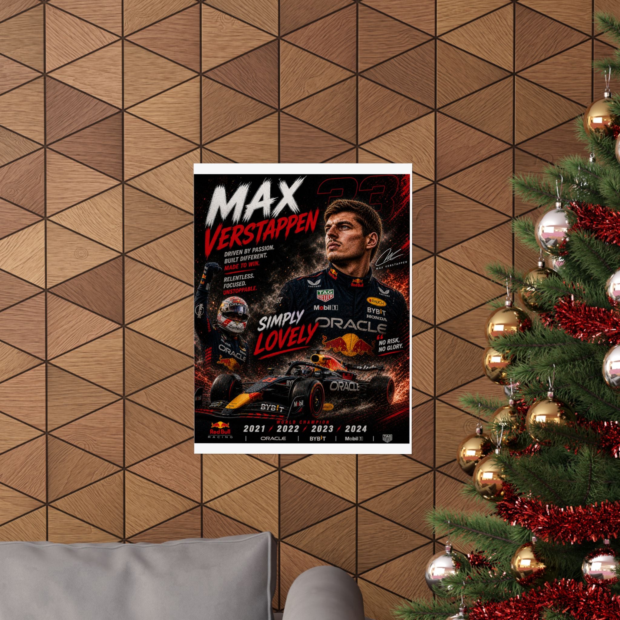 Max Verstappen Matte Poster — Vertical Racing Print
