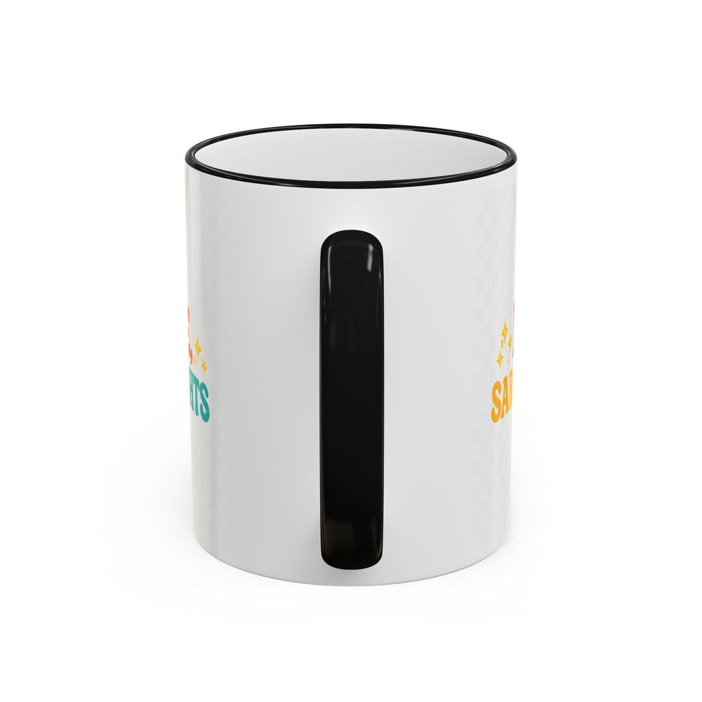 “Run on Caffeine, Chaos & Inappropriate Thoughts” Accent Funny Mug