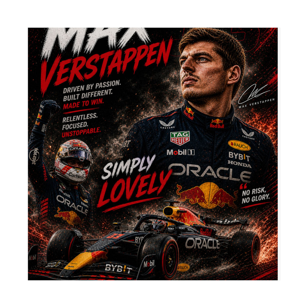 Max Verstappen Matte Poster — Vertical Racing Print