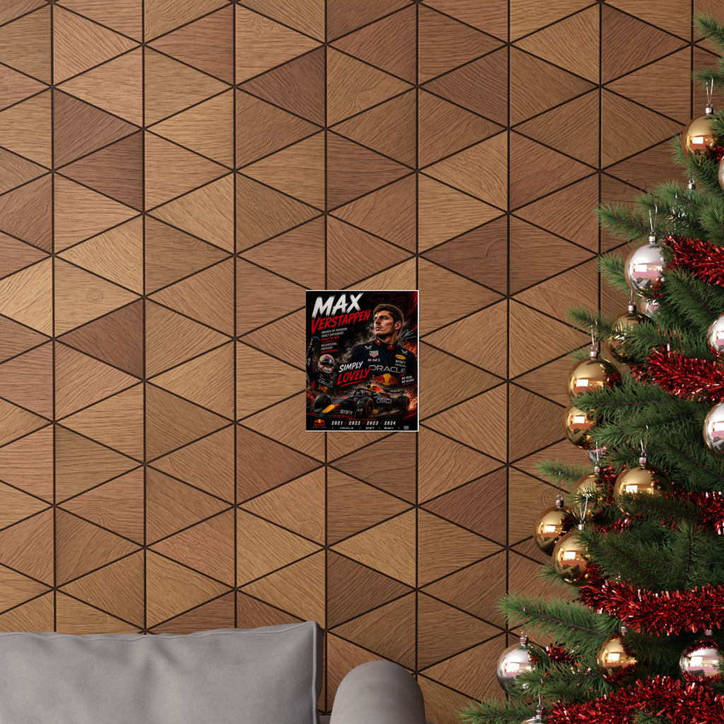 Max Verstappen Matte Poster — Vertical Racing Print