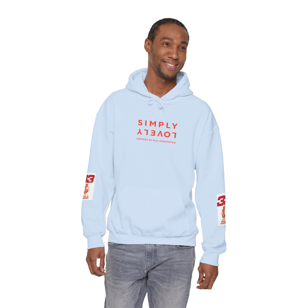 Hoodie - "SIMPLY LOVELY" Graphic Hoodie with Red Tiger Logo