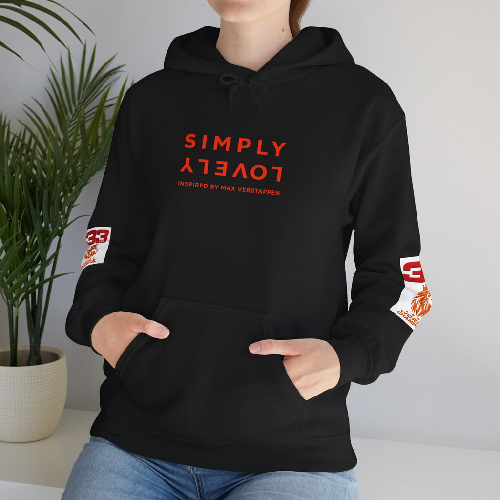 Hoodie - "SIMPLY LOVELY" Graphic Hoodie with Red Tiger Logo