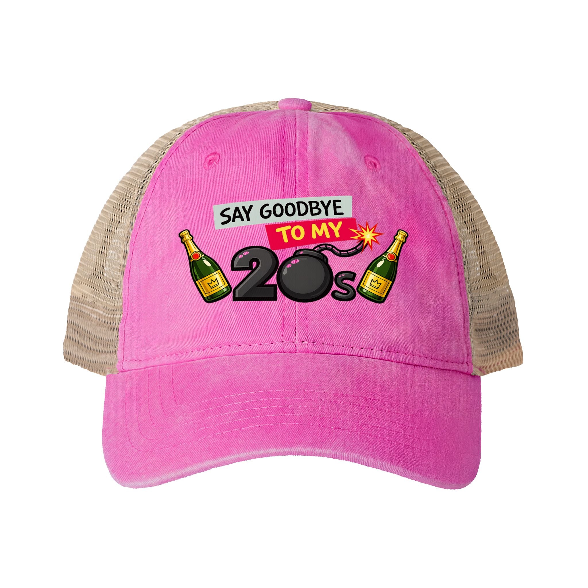 Good-Bye To My 20's Women's Washed Mesh-Back Cap