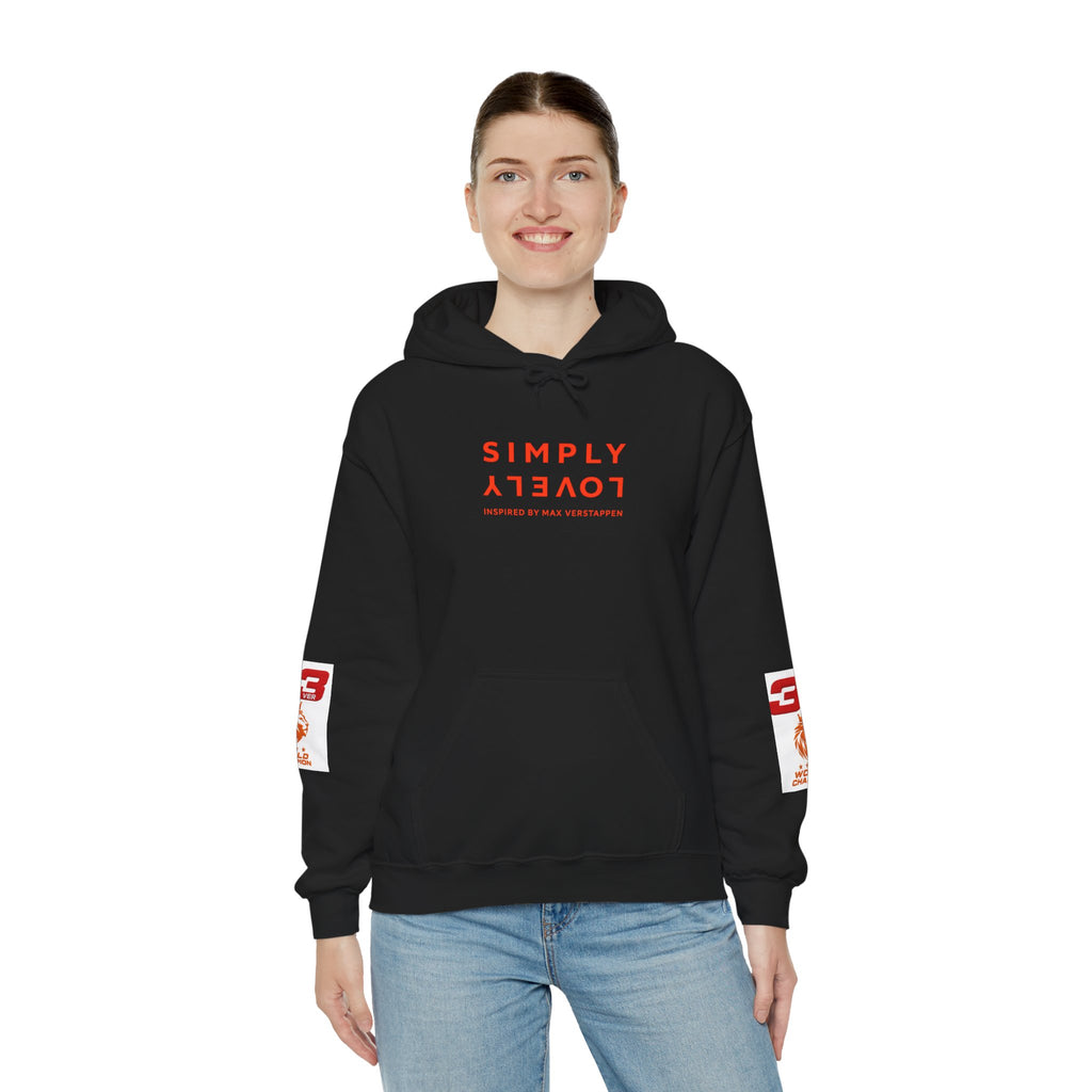 Hoodie - "SIMPLY LOVELY" Graphic Hoodie with Red Tiger Logo