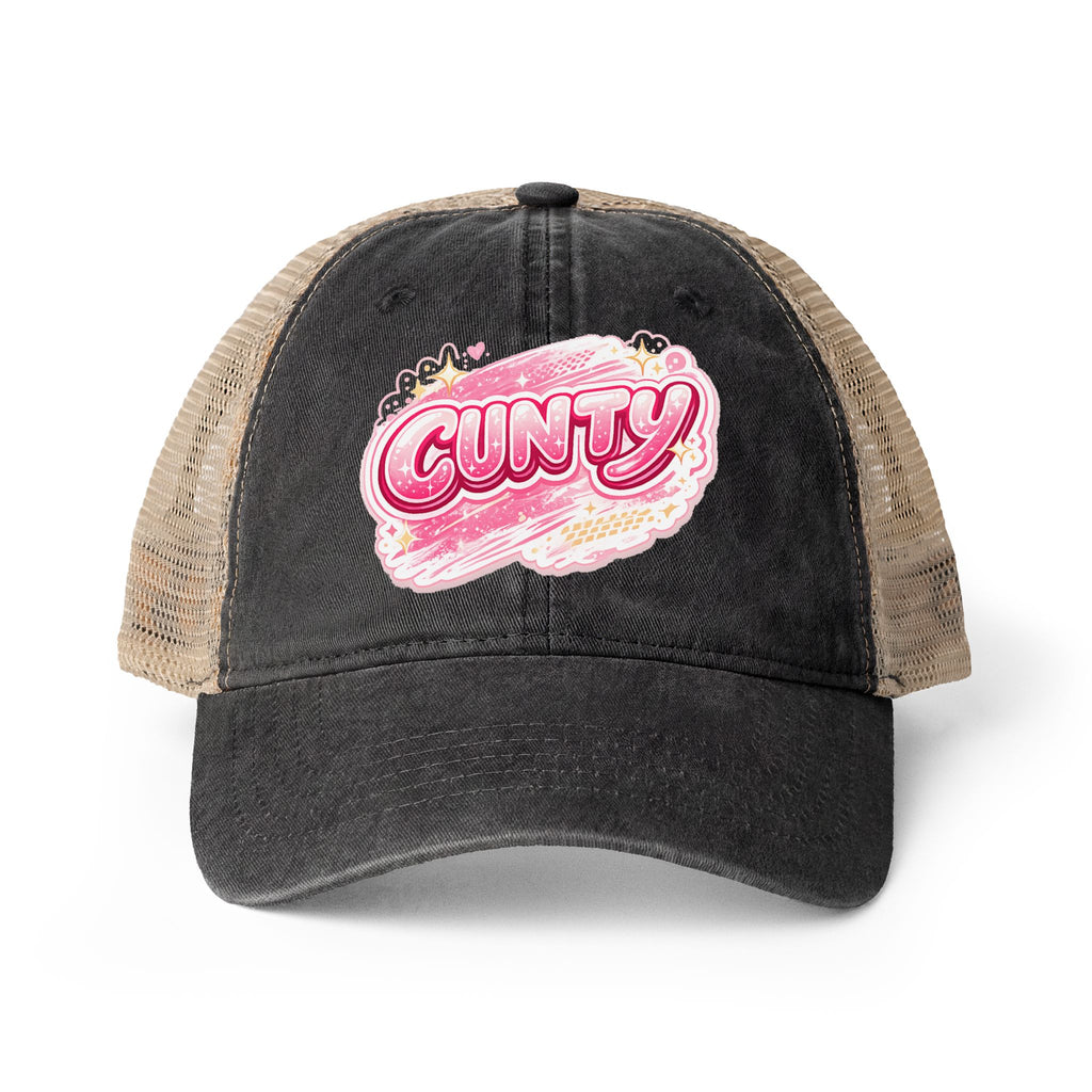 CUNTY Women's Washed Mesh-Back Cap