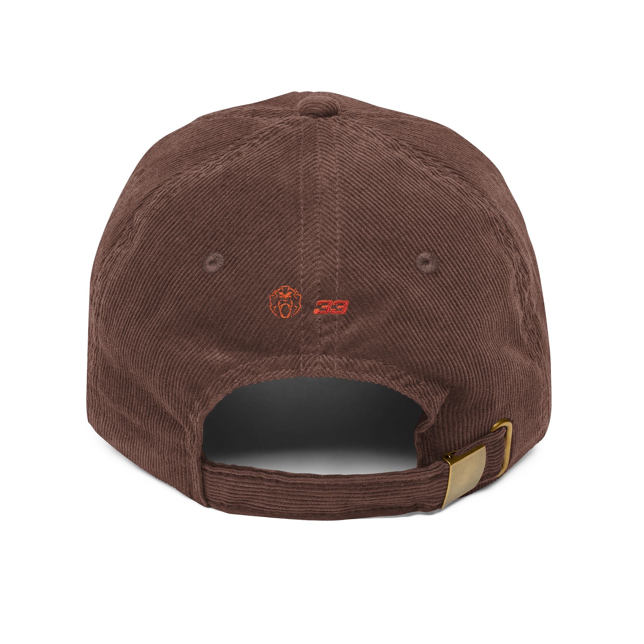 'Unleash the Lion #33' Embroidered Patch Corduroy Vintage Cap