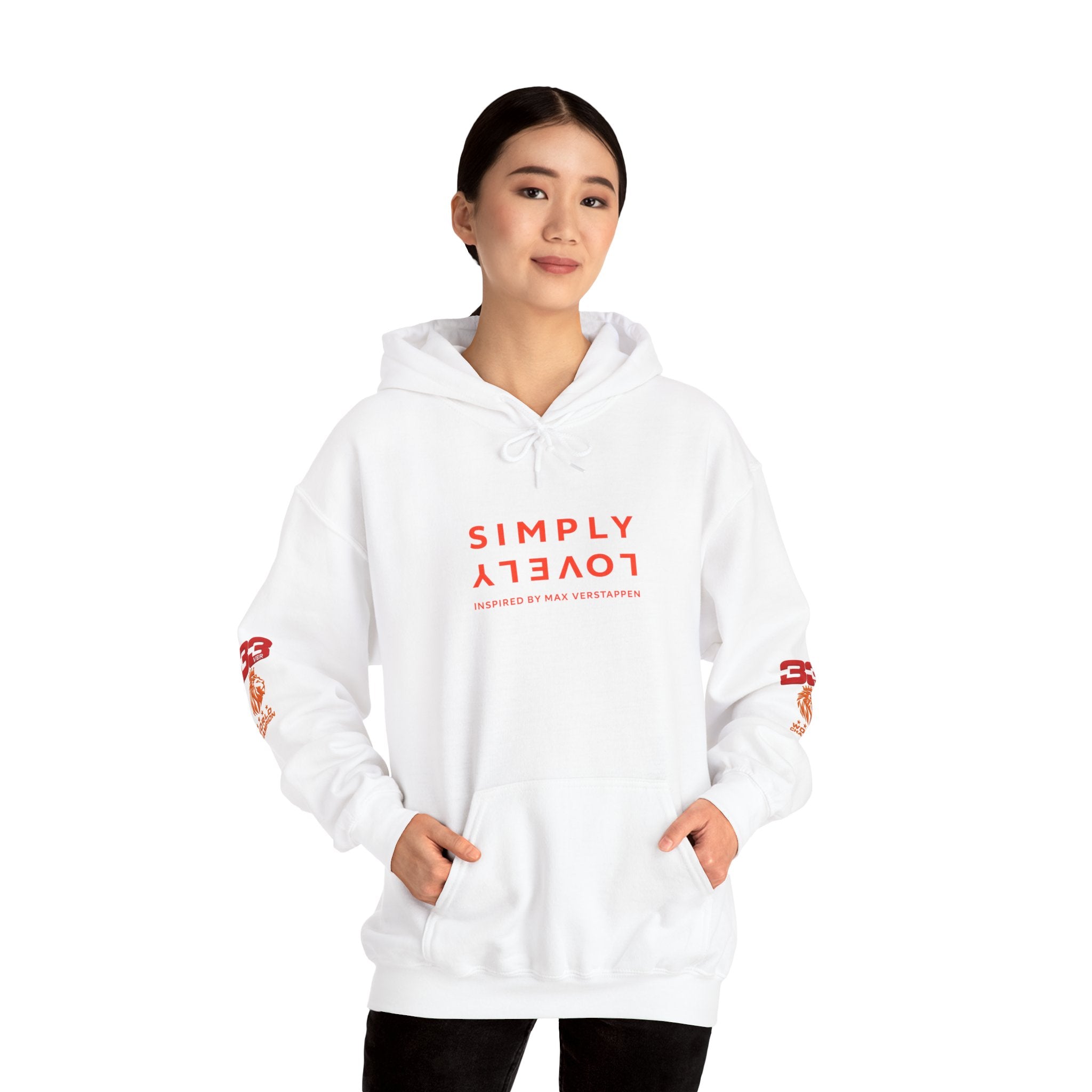 Hoodie - "SIMPLY LOVELY" Graphic Hoodie with Red Tiger Logo