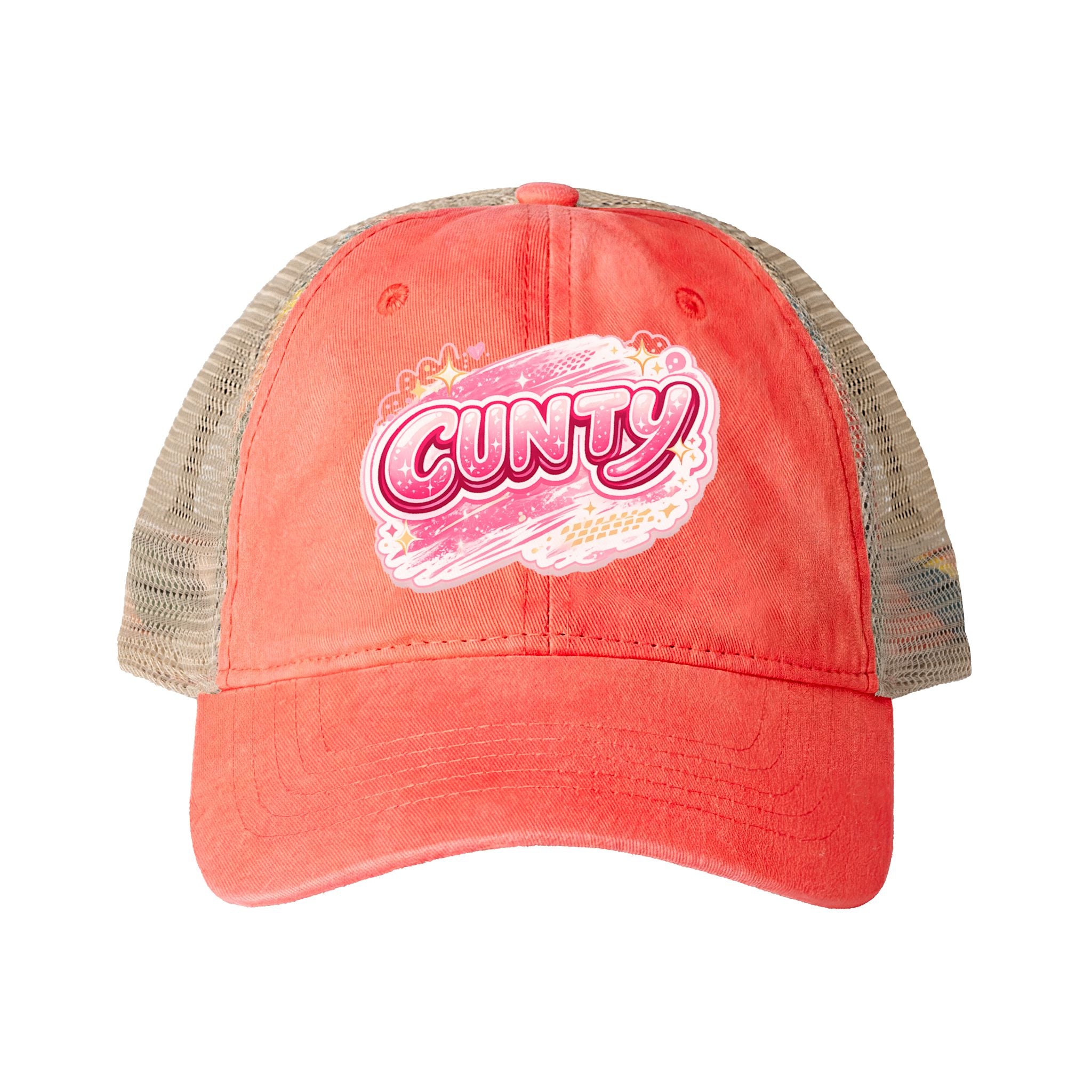 CUNTY Women's Washed Mesh-Back Cap