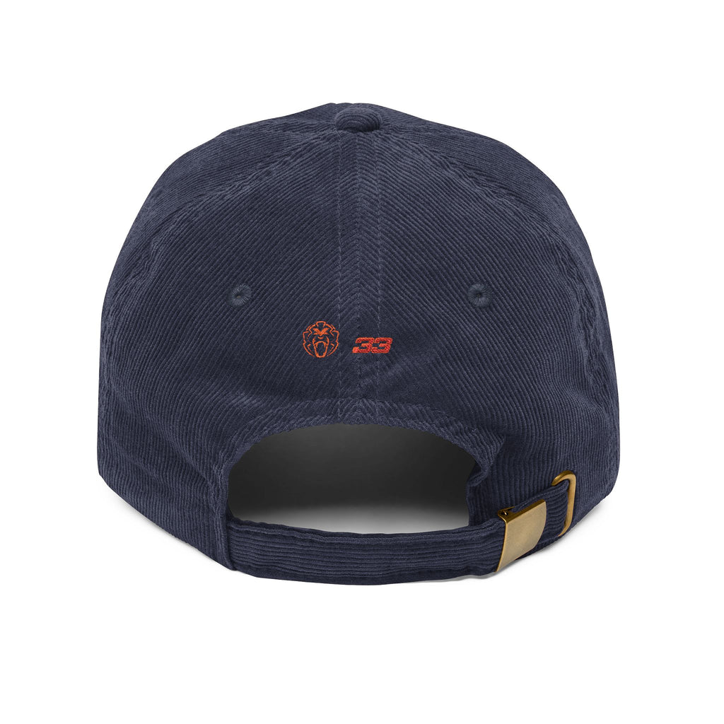 'Unleash the Lion #33' Embroidered Patch Corduroy Vintage Cap