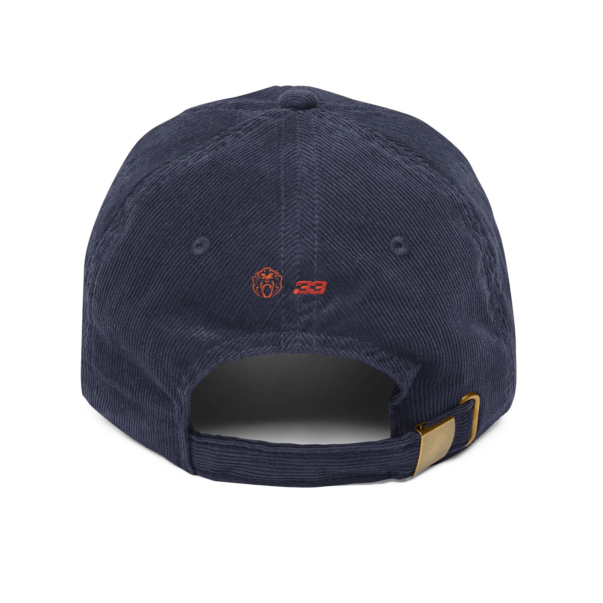 'Unleash the Lion #33' Embroidered Patch Corduroy Vintage Cap