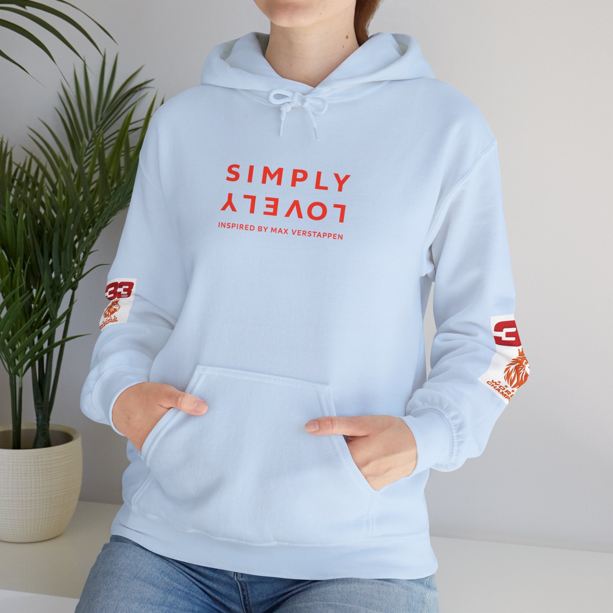 Hoodie - "SIMPLY LOVELY" Graphic Hoodie with Red Tiger Logo