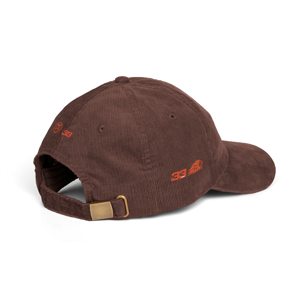 'Unleash the Lion #33' Embroidered Patch Corduroy Vintage Cap