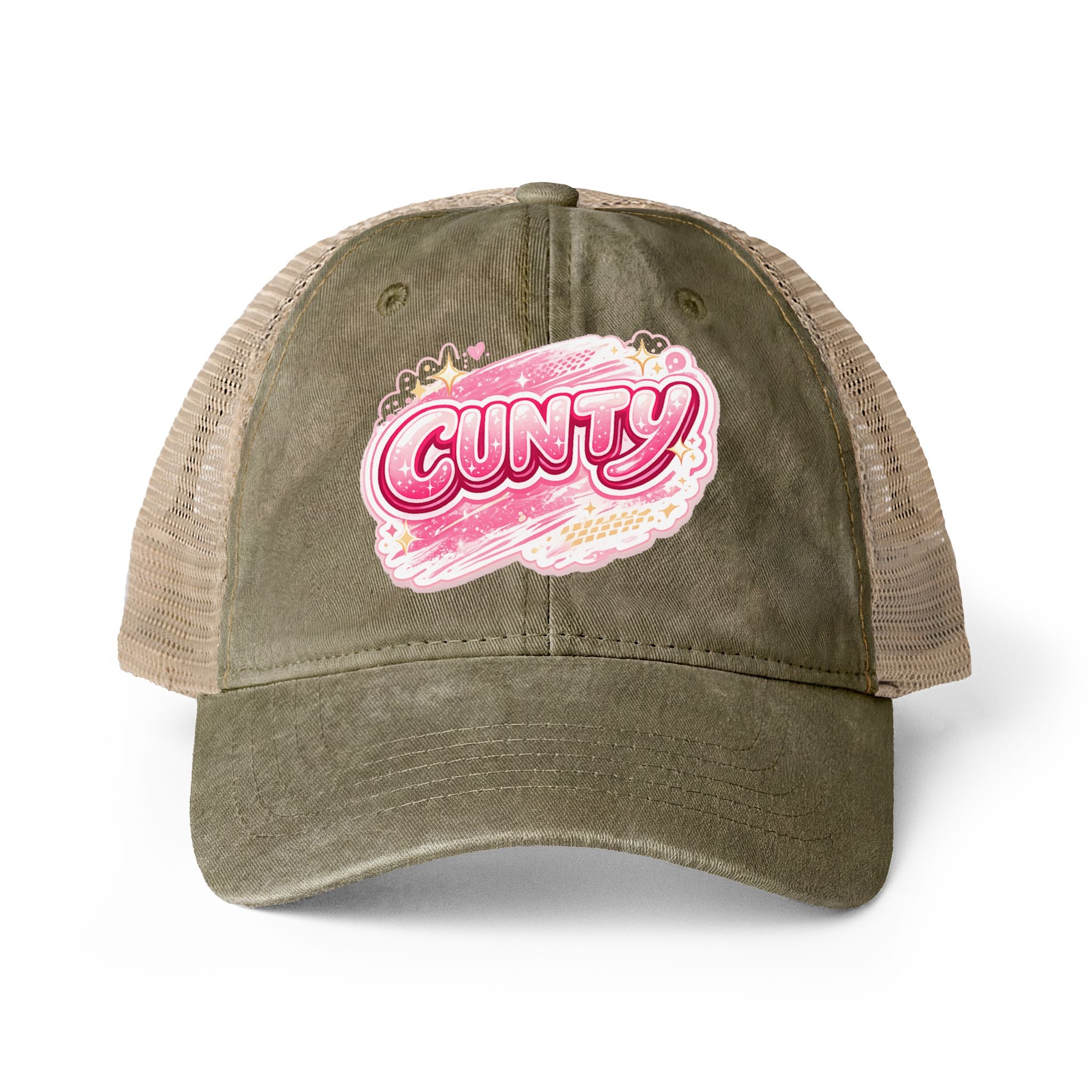 CUNTY Women's Washed Mesh-Back Cap
