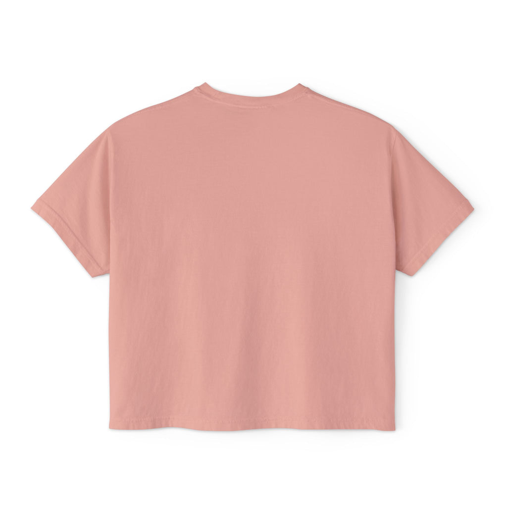 CUNTY....MOI?' Pink Retro Graphic Crop T-Shirt