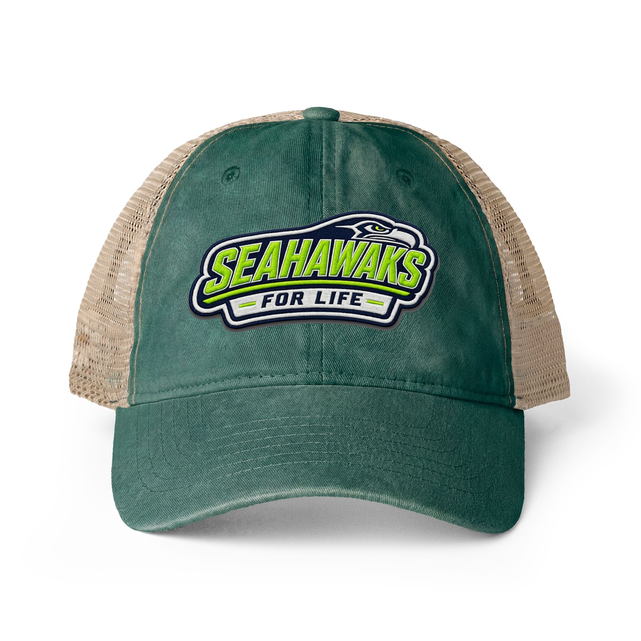 Seahawks for Life Women's Washed Mesh-Back Cap