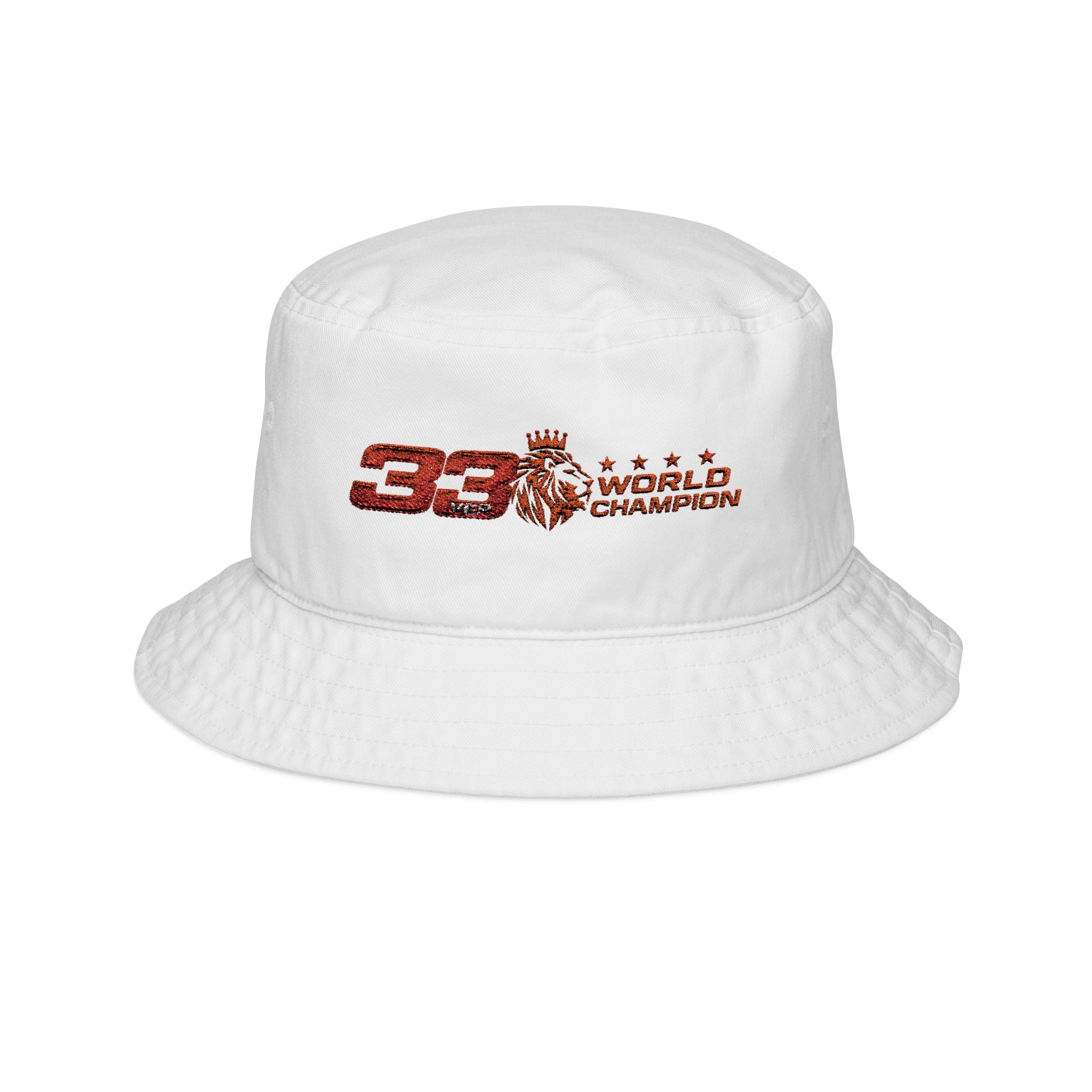 Bucket Hat — '33 World Champion' Embroidered Flame Logo