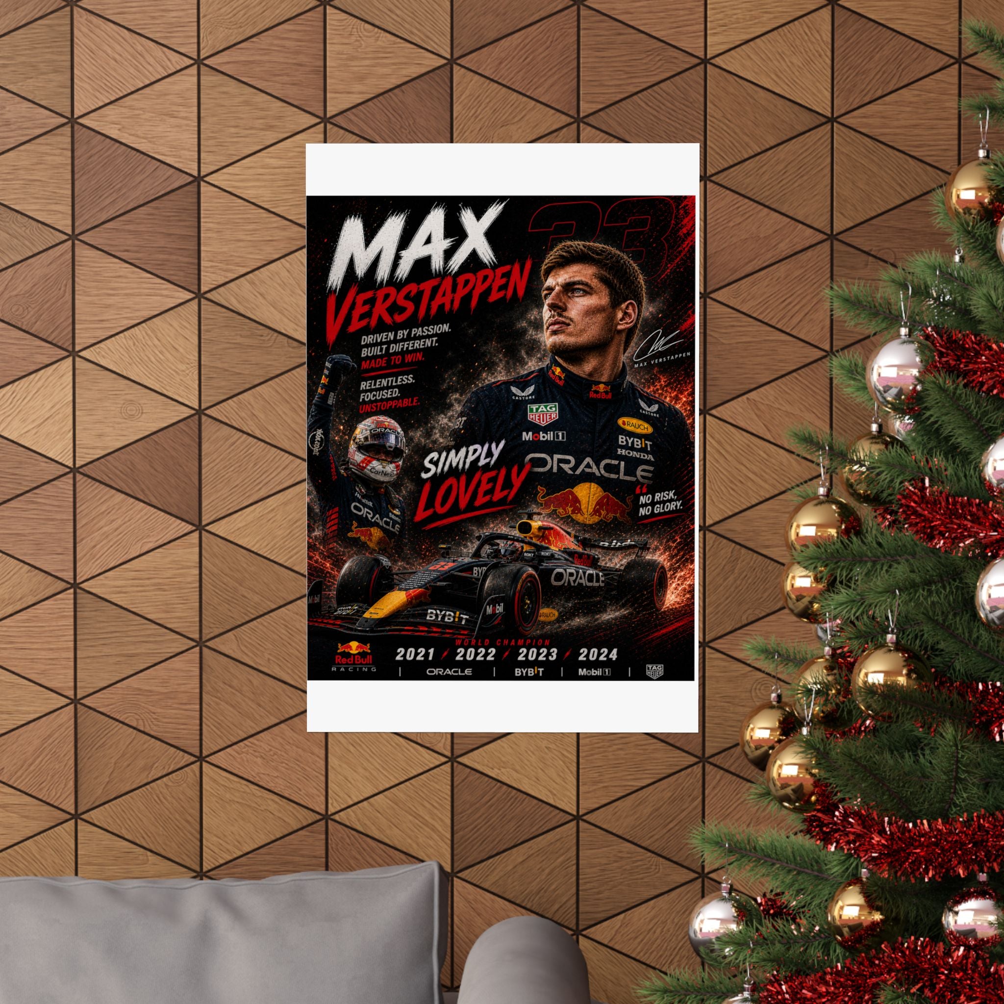 Max Verstappen Matte Poster — Vertical Racing Print
