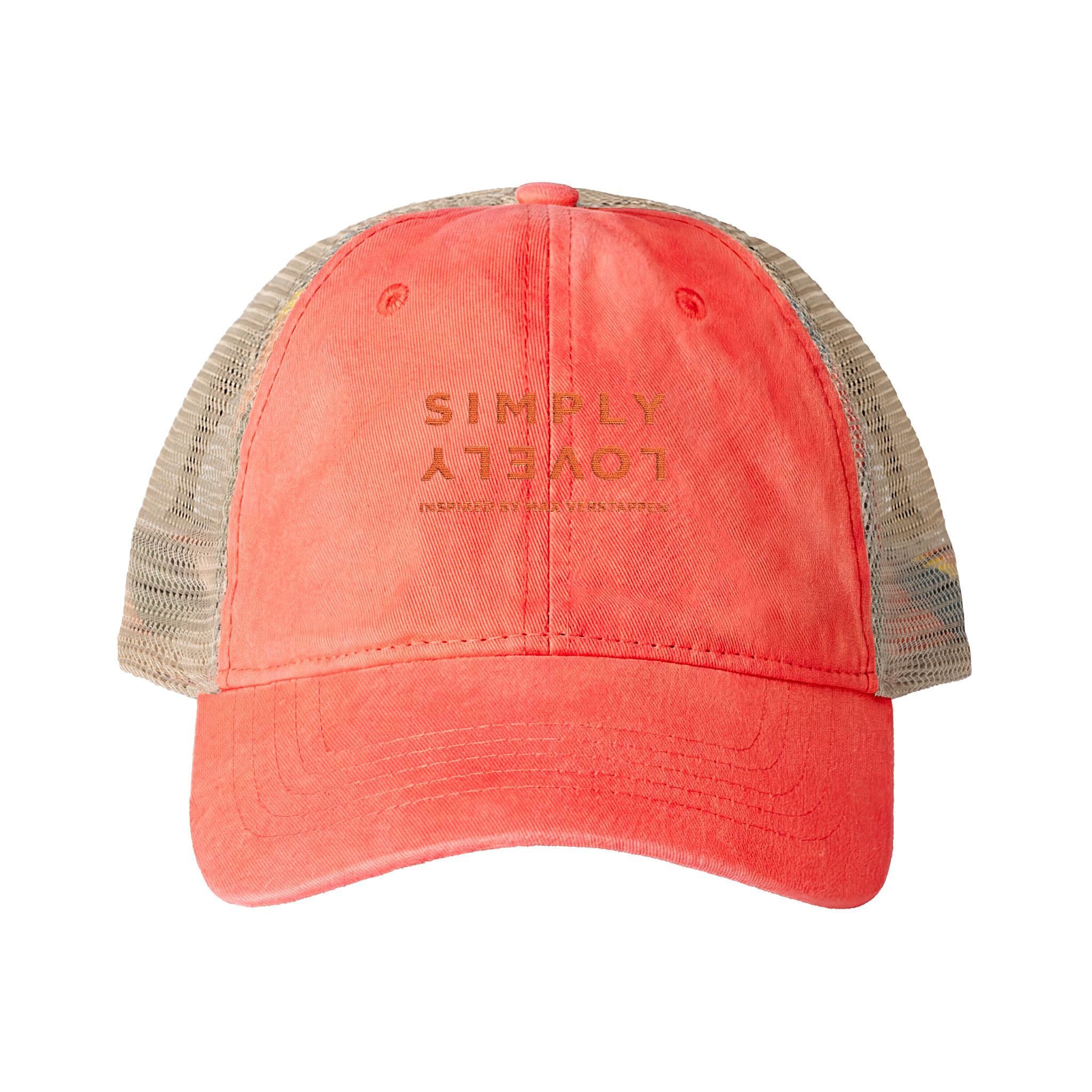"SIMPLY LOVELY" Women's Washed Mesh-Back Cap