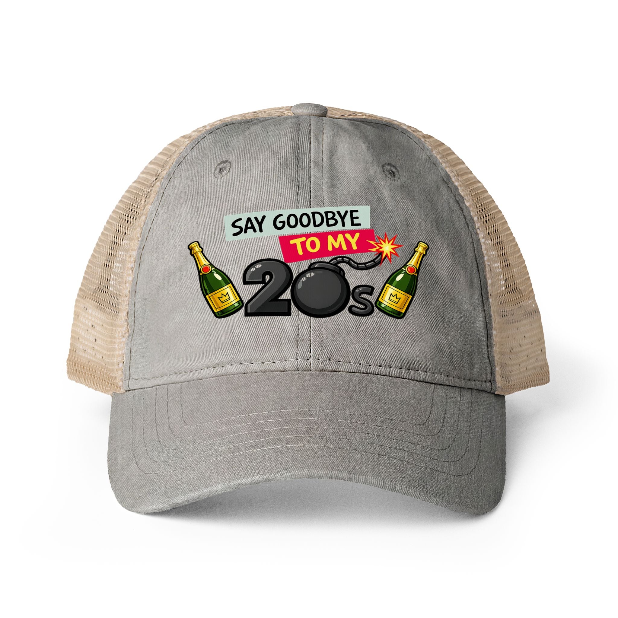 Good-Bye To My 20's Women's Washed Mesh-Back Cap